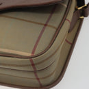 Burberrys Nova Check Shoulder Bag Canvas Beige Gold Tone Auth BA14831-10