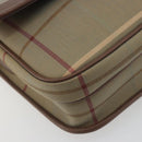 Burberrys Nova Check Shoulder Bag Canvas Beige Gold Tone Auth BA14831-11