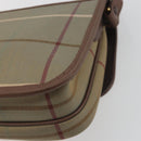 Burberrys Nova Check Shoulder Bag Canvas Beige Gold Tone Auth BA14831-12