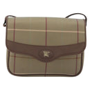 Burberrys Nova Check Shoulder Bag Canvas Beige Gold Tone Auth BA14831-2