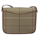 Burberrys Nova Check Shoulder Bag Canvas Beige Gold Tone Auth BA14831-3