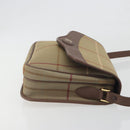 Burberrys Nova Check Shoulder Bag Canvas Beige Gold Tone Auth BA14831-4