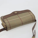 Burberrys Nova Check Shoulder Bag Canvas Beige Gold Tone Auth BA14831-6