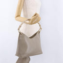 GUCCI Bamboo Shoulder Bag Leather Beige Gold Tone 001 2058 1883 Auth BA14832-23