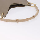GUCCI Bamboo Shoulder Bag Leather Beige Gold Tone 001 2058 1883 Auth BA14832-7