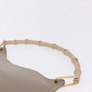 GUCCI Bamboo Shoulder Bag Leather Beige Gold Tone 001 2058 1883 Auth BA14832-8