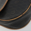 Christian Dior Honeycomb Shoulder Bag PVC Leather Black Gold Tone Auth BA14833-15