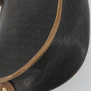 Christian Dior Honeycomb Shoulder Bag PVC Leather Black Gold Tone Auth BA14833-9
