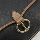 Christian Dior Honeycomb Shoulder Bag PVC Leather Black Gold Tone Auth BA14833-17