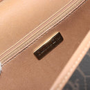 Christian Dior Honeycomb Shoulder Bag PVC Leather Black Gold Tone Auth BA14833-18