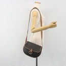 Christian Dior Honeycomb Shoulder Bag PVC Leather Black Gold Tone Auth BA14833-23