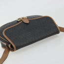Christian Dior Honeycomb Shoulder Bag PVC Leather Black Gold Tone Auth BA14833-6