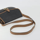 Christian Dior Honeycomb Shoulder Bag PVC Leather Black Gold Tone Auth BA14833-7