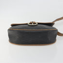 Christian Dior Honeycomb Shoulder Bag PVC Leather Black Gold Tone Auth BA14833-5