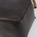 GUCCI Bamboo Hand Bag Leather Brown Gold Tone 000 3444 0575 Auth BA14834-12