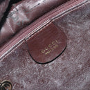 GUCCI Bamboo Hand Bag Leather Brown Gold Tone 000 3444 0575 Auth BA14834-15