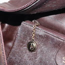 GUCCI Bamboo Hand Bag Leather Brown Gold Tone 000 3444 0575 Auth BA14834-19