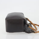 GUCCI Bamboo Hand Bag Leather Brown Gold Tone 000 3444 0575 Auth BA14834-4