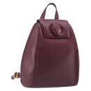 CARTIER Must Line Backpack Leather Bordeaux Gold Tone Auth BA14835-1