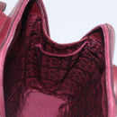 CARTIER Must Line Backpack Leather Bordeaux Gold Tone Auth BA14835-21