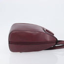 CARTIER Must Line Backpack Leather Bordeaux Gold Tone Auth BA14835-4