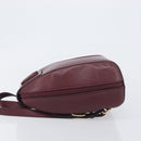 CARTIER Must Line Backpack Leather Bordeaux Gold Tone Auth BA14835-5