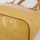 LOUIS VUITTON Monogram Vernis Houston Hand Bag Beige M91004 LV Auth BA14836-8