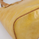 LOUIS VUITTON Monogram Vernis Houston Hand Bag Beige M91004 LV Auth BA14836-15