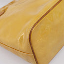 LOUIS VUITTON Monogram Vernis Houston Hand Bag Beige M91004 LV Auth BA14836-17