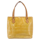 LOUIS VUITTON Monogram Vernis Houston Hand Bag Beige M91004 LV Auth BA14836-13