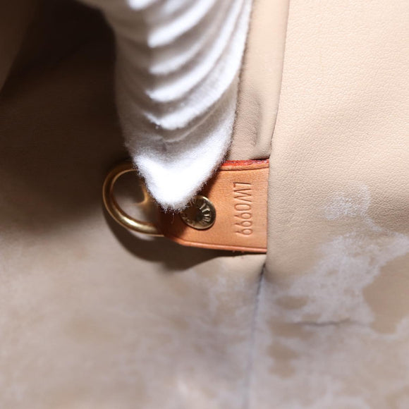 LOUIS VUITTON Monogram Vernis Houston Hand Bag Beige M91004 LV Auth BA14836