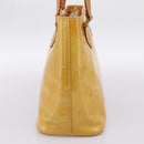 LOUIS VUITTON Monogram Vernis Houston Hand Bag Beige M91004 LV Auth BA14836-4