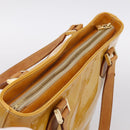LOUIS VUITTON Monogram Vernis Houston Hand Bag Beige M91004 LV Auth BA14836-6