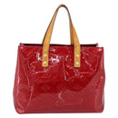 LOUIS VUITTON Monogram Vernis Reade PM Bag Pomme D'amour M91990 LV Auth BA14837-2