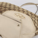 GUCCI GG Canvas Abbey Tote Bag Beige Gold Tone 169946 Auth BA14841-9