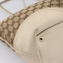 GUCCI GG Canvas Abbey Tote Bag Beige Gold Tone 169946 Auth BA14841-16