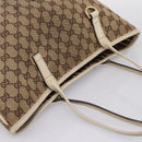 GUCCI GG Canvas Abbey Tote Bag Beige Gold Tone 169946 Auth BA14841-6