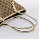 GUCCI GG Canvas Abbey Tote Bag Beige Gold Tone 169946 Auth BA14841-7