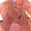 HERMES Fourre Tout PM Hand Bag cotton Brown Silver Auth BA14842-17
