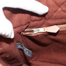HERMES Fourre Tout PM Hand Bag cotton Brown Silver Auth BA14842-19