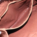 HERMES Fourre Tout PM Hand Bag cotton Brown Silver Auth BA14842-11