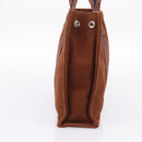 HERMES Fourre Tout PM Hand Bag cotton Brown Silver Auth BA14842-3