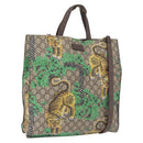 GUCCI GG Supreme Tote Bag PVC Leather Beige Gold Tone 450950 Auth BA14843-1
