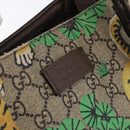 GUCCI GG Supreme Tote Bag PVC Leather Beige Gold Tone 450950 Auth BA14843-20