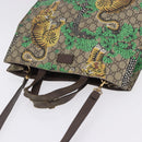 GUCCI GG Supreme Tote Bag PVC Leather Beige Gold Tone 450950 Auth BA14843-6