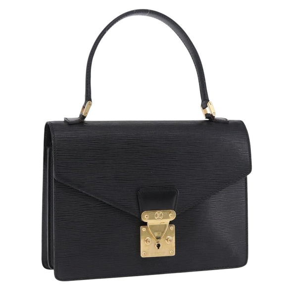LOUIS VUITTON Epi Concorde Hand Bag Black M52132 LV Auth BA14848