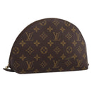 LOUIS VUITTON Monogram Trousse Demi Ronde Cosmetic Pouch M47520 LV Auth BA14851-1