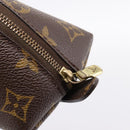 LOUIS VUITTON Monogram Trousse Demi Ronde Cosmetic Pouch M47520 LV Auth BA14851-8