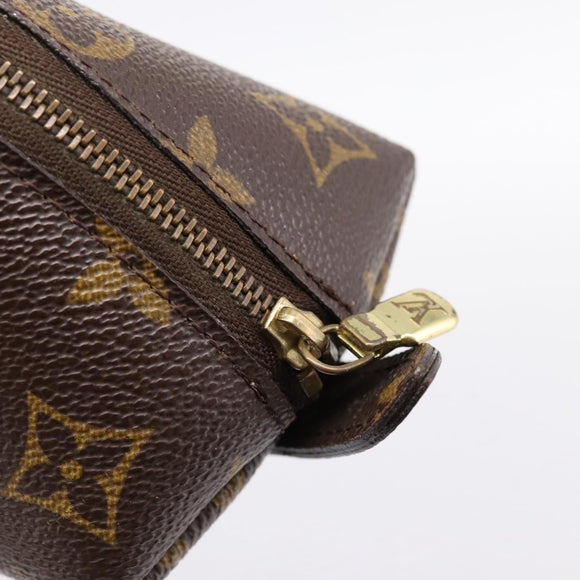 LOUIS VUITTON Monogram Trousse Demi Ronde Cosmetic Pouch M47520 LV Auth BA14851