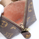 LOUIS VUITTON Monogram Trousse Demi Ronde Cosmetic Pouch M47520 LV Auth BA14851-12